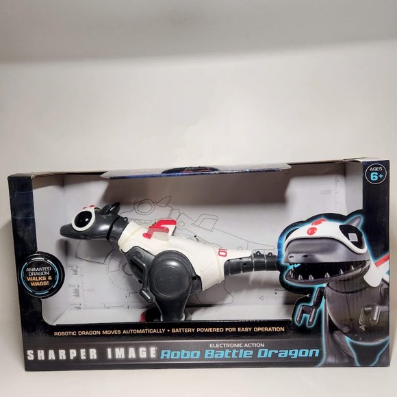NEW Sharper Image Robotic Battle Dragon Dinosaur New ARTICULATED ROBOT Easter - Picture 1 of 3